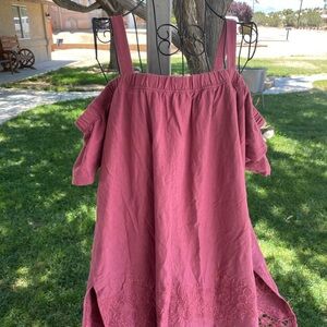 Lane Bryant 18/20 dusty mauve off shoulder blouse